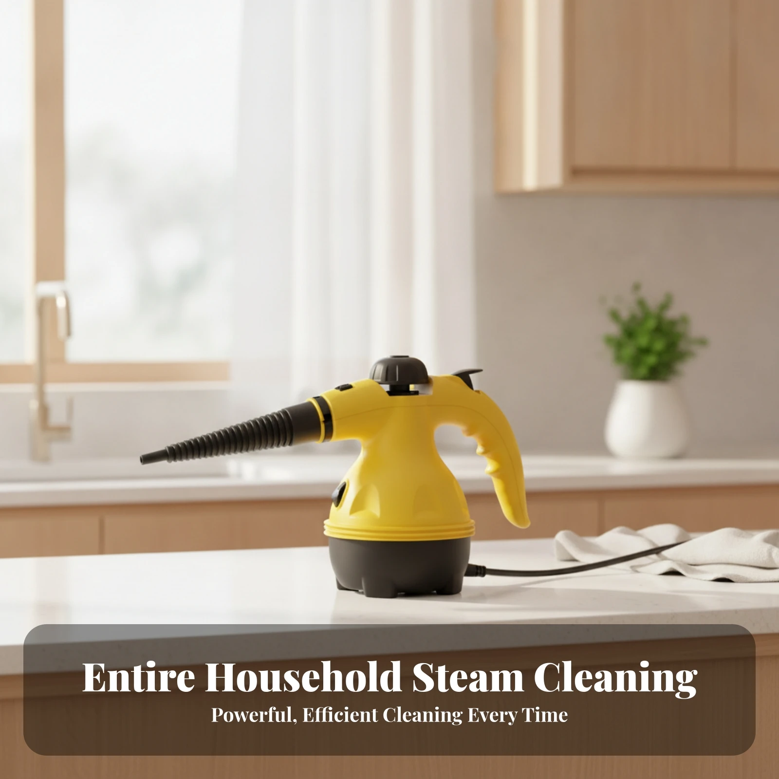 Handheld Steam Cleaner High-Temperature Pistol Grip Steam Cleaner Surface Steamer Trigger Control