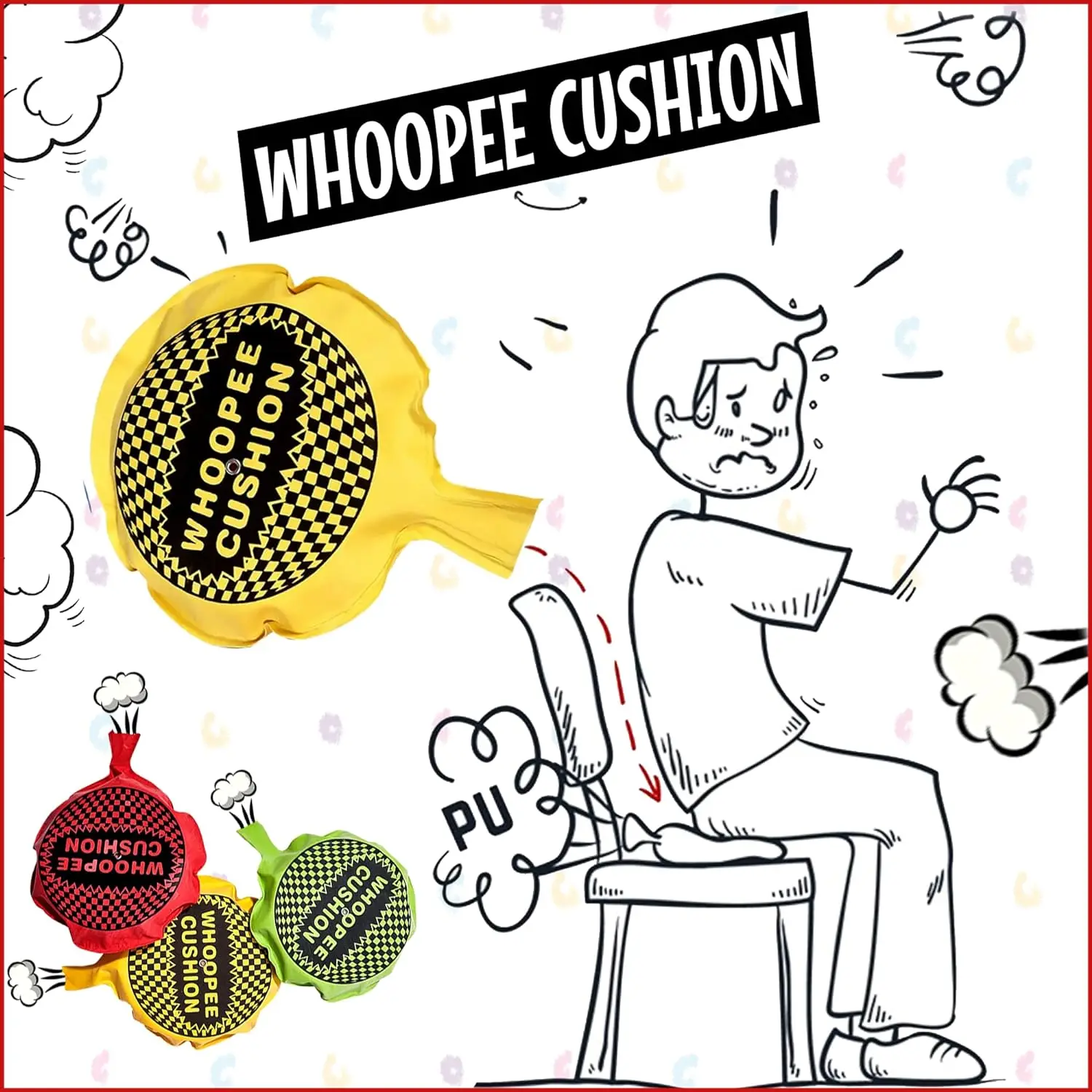 Funny Prank Toys for Adults Whoopee Cushion Joke Prank Maker Prank Fun Toys Fart Pad Pillow Toy Halloween April Fools' Day Toys