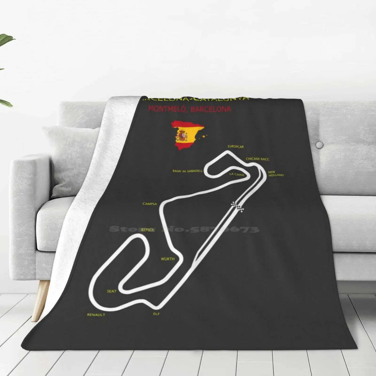 The Circuit De Catalunya All Sizes Soft Cover Blanket Home Decor Bedding Circuit De Catalunya Grand Prix Circuit Spain