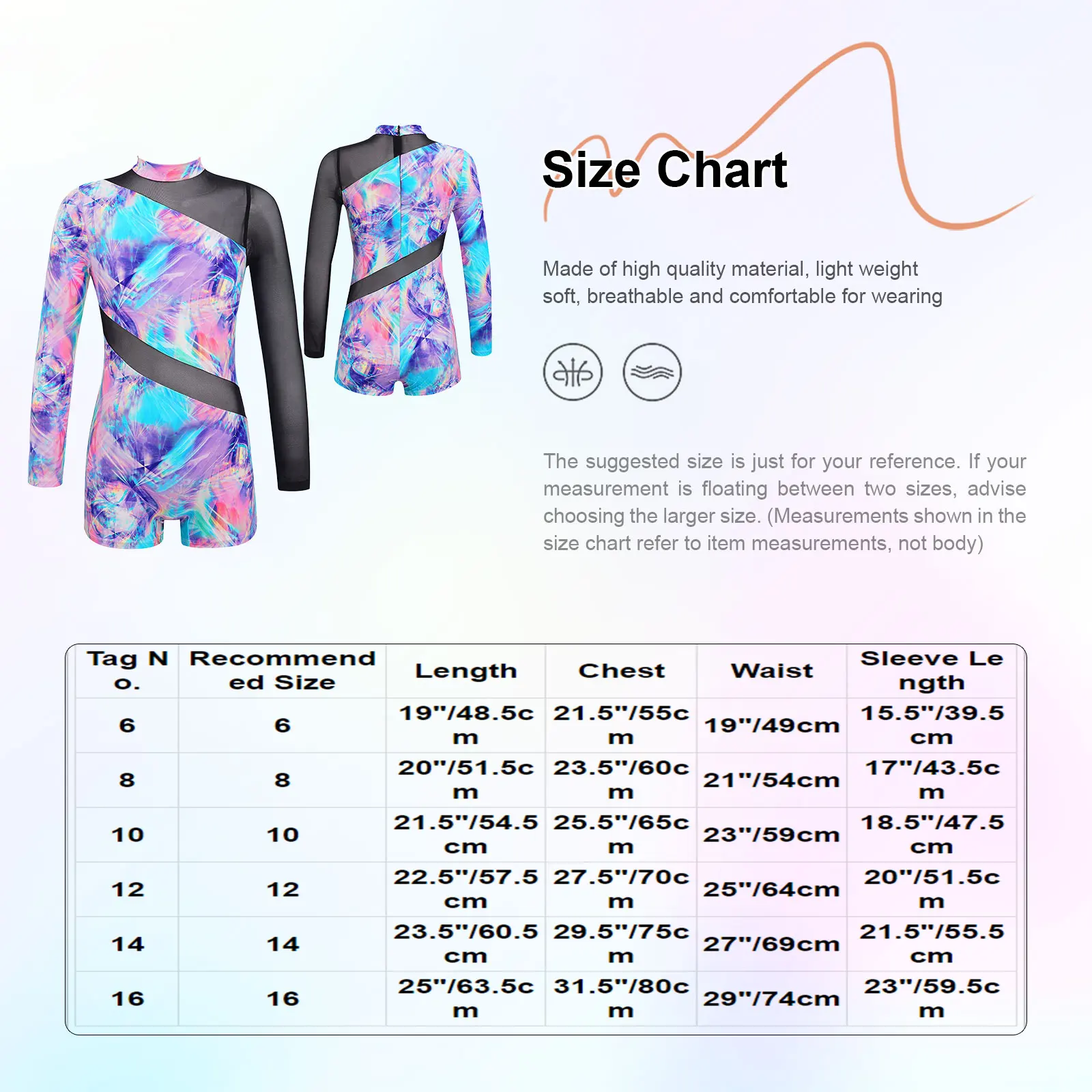 Kids Girls Mesh Long Sleeves Gymnastics Leotards Unitard Ballet Dance Costumes Bodysuit Jumpsuit Performance Dancewear