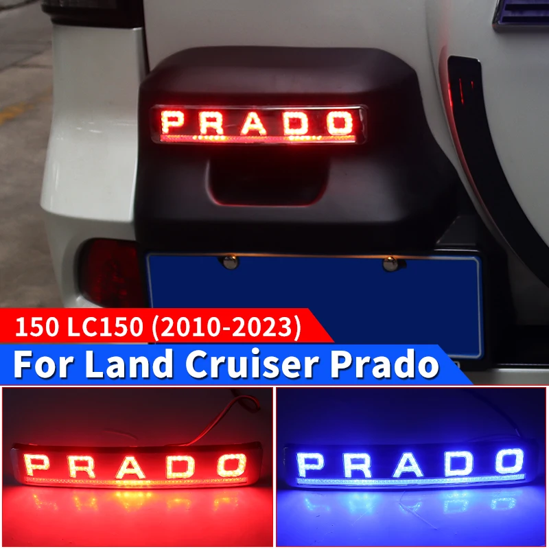 

For Toyota Land Cruiser Prado 150 2010-2023 2022 Tailgate License Plate Holder Decorative Lamp LC150 FJ150 Exterior Accessories
