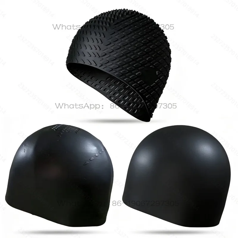 Silicone swimming cap unisex, long hair waterproof and enlarged high-value special swimming cap