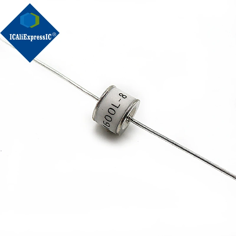 5 ชิ้นเซรามิคแก๊สหลอดป้องกันฟ้าผ่าหลอด 2 ฟุต 2 เสา 600V 2RM600L-8 2RP600L-8 8X6 มม.