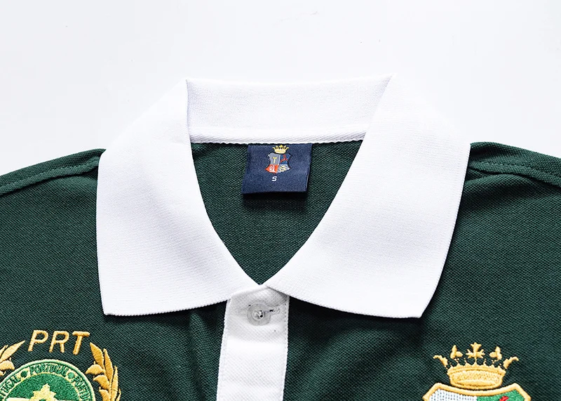New Arrivals Men's Polo Shirt Portugal National Country Embroidery Short-sleeved Loose Golf Collar
