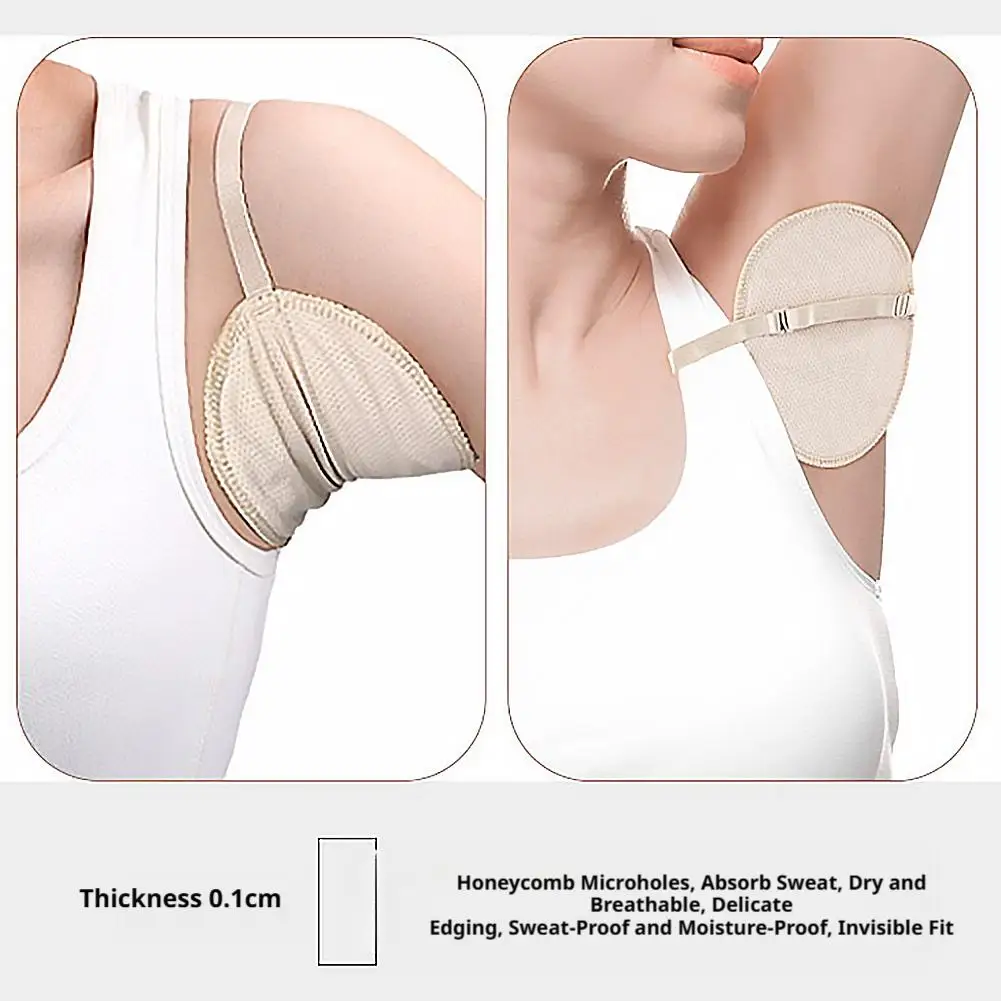 1Pair Washable Underarm Sweat Pad Reusable Absorbent Deodorant Pad Armpit Anti Sweat Pads Absorbing Guards Dress Sweat For Woman