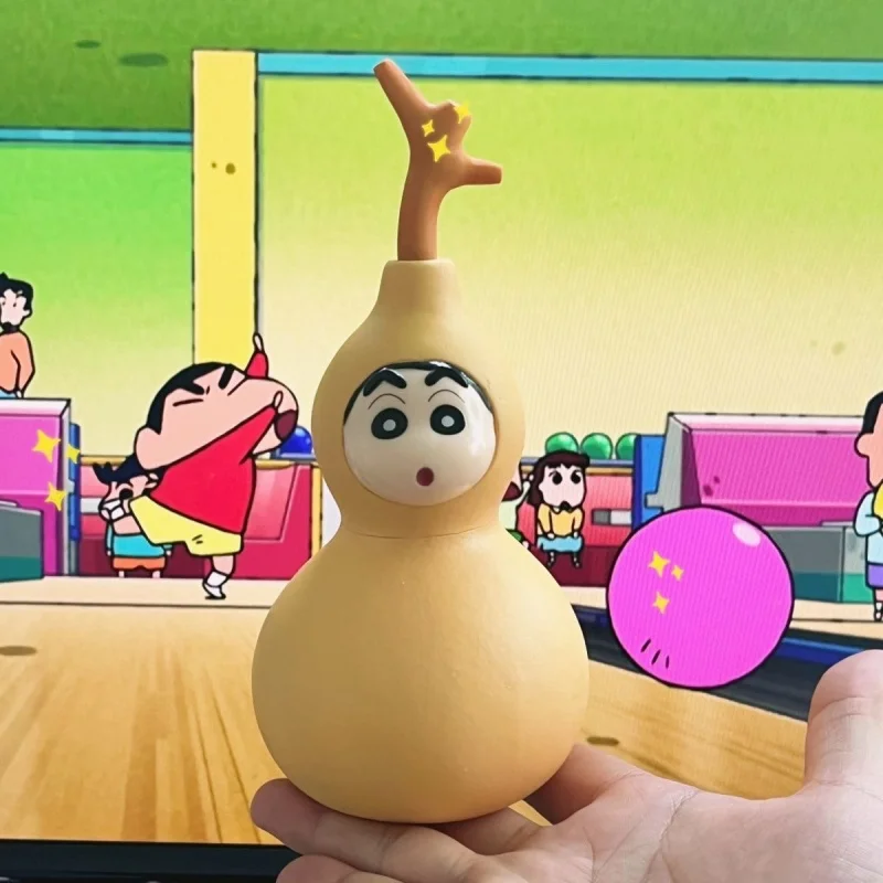 New 16cm Crayon Shin-Chan Cos Series Crayon Shin-Chan Gourd Pvc Trendy Play Cute Car Handmade Model Desktop Decoration Toy Gift