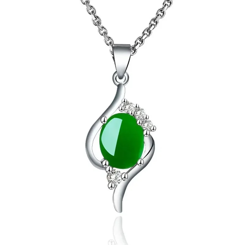 Jade Anhänger Amulett Glück Halskette Natürliche Geschenke Hetian Frauen Mode Chinesischen Chalcedon Schmuck Charme