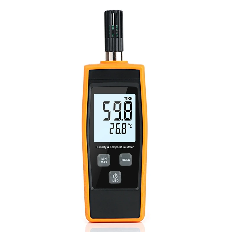Inductive Digital Temperature And Humidity Meter Measurement Range 0-100%RH,-20-80℃ Temperature Humidity Monitor