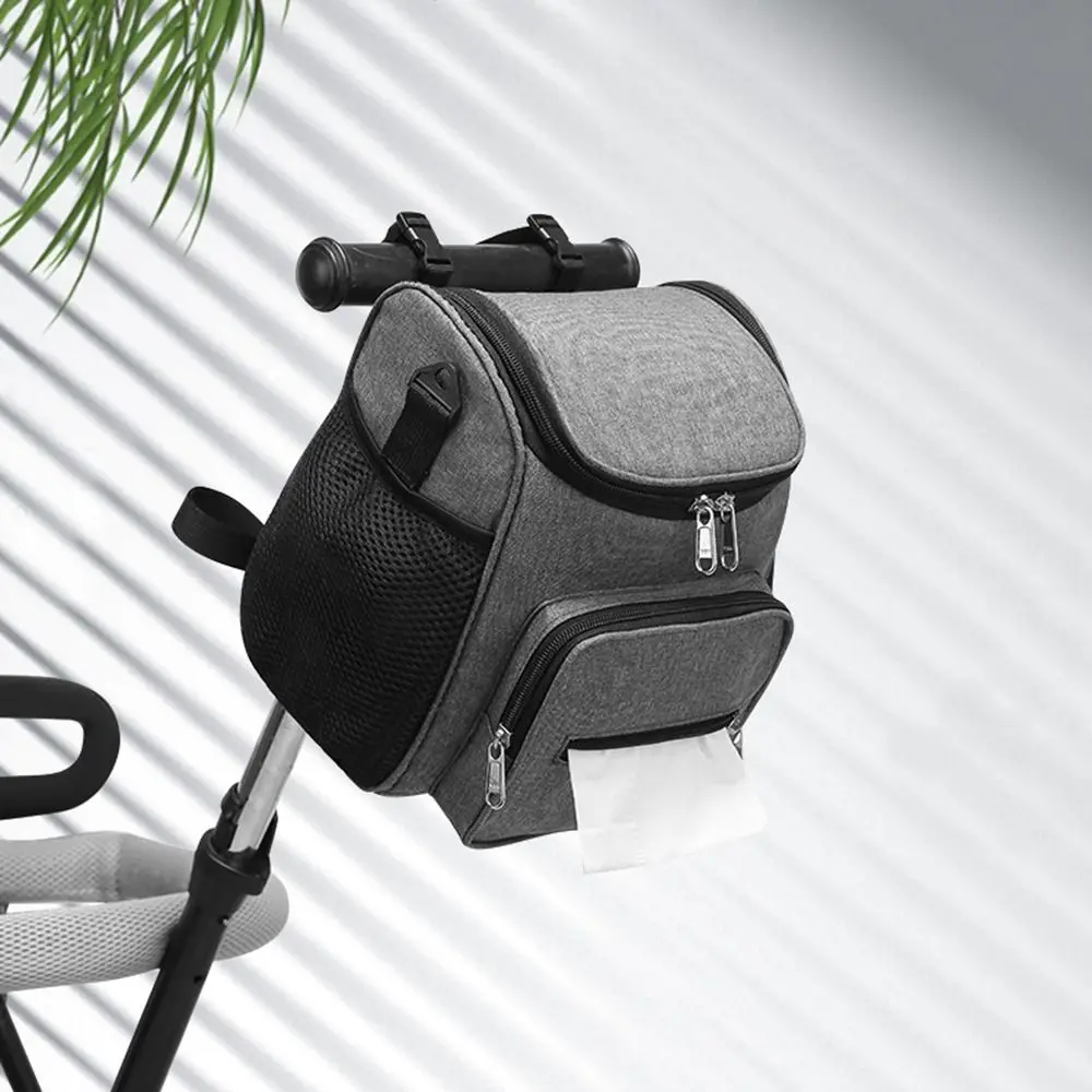 

Multi-Pocket Mommy Shoulder Bag Multifunctional Strolling Baby Artifact Stroller Storage Hanging Bag Baby Care