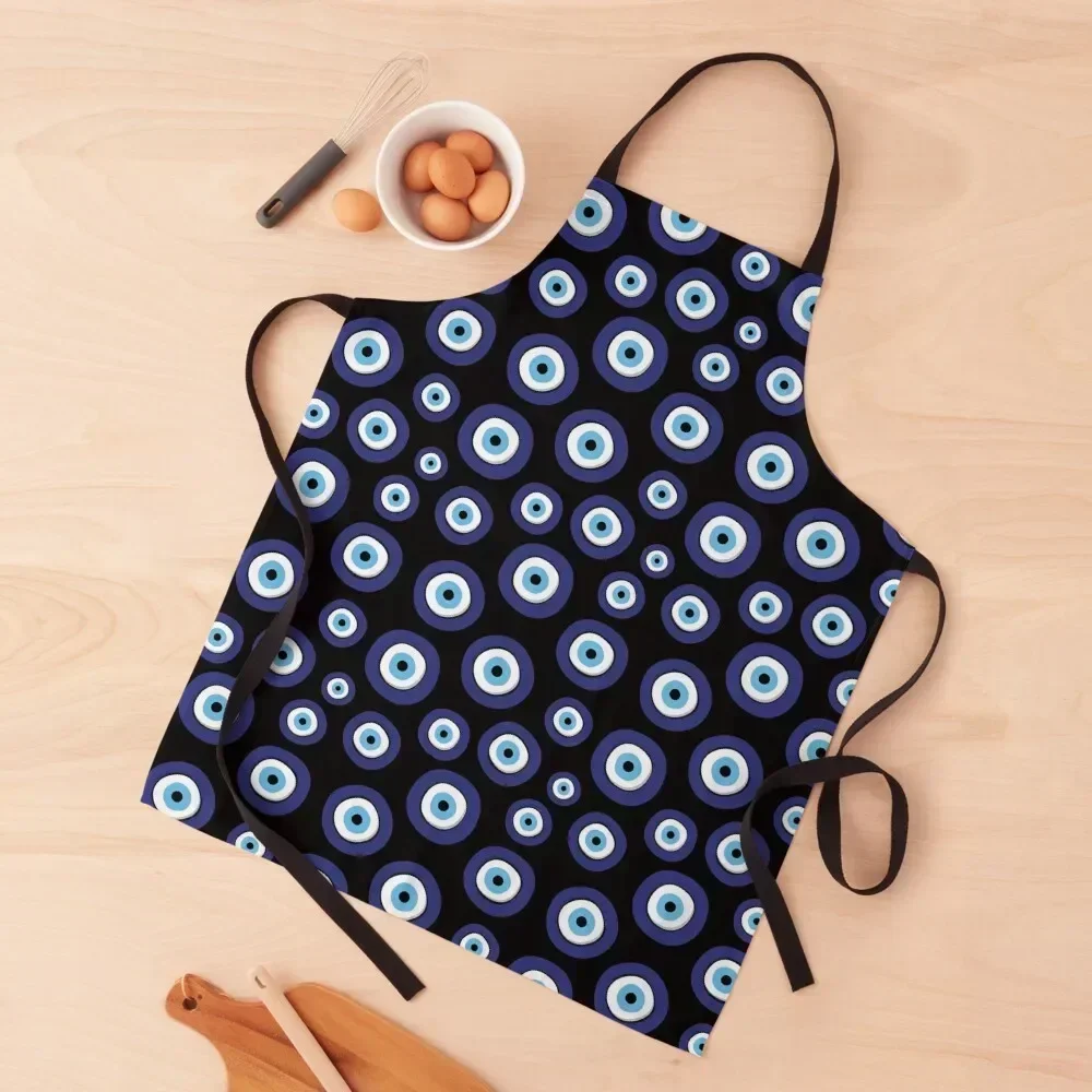 

Greek Evil Eye Pattern Apron Kitchen Household Items Kids Christmas gift beauty master Apron