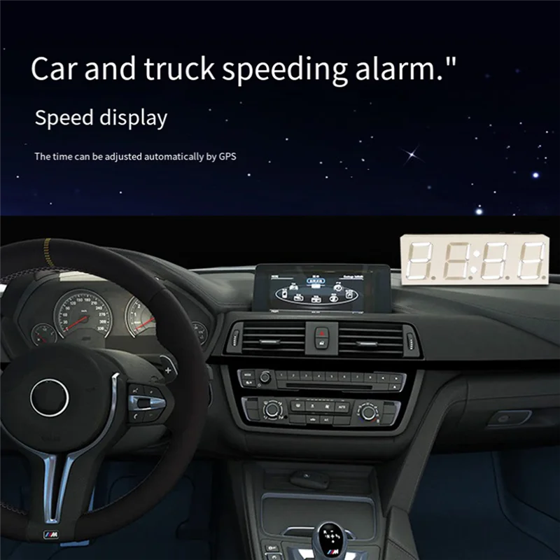 CEA BDS Gps Digital Tube Code Meter Car Speeding Alarm Speed Clock Temperature And Humidity Cycling Code Meter Module