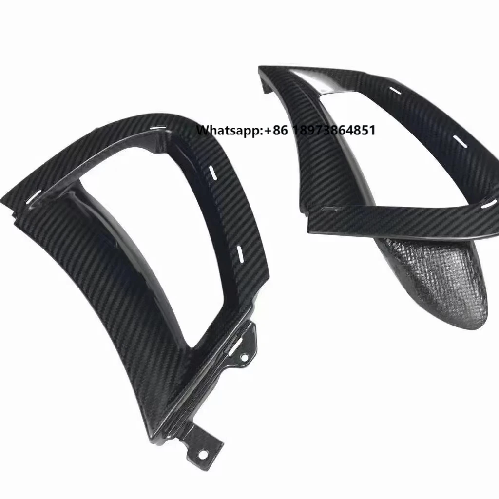 

Dry Carbon Fiber Front Bumper Side Vent Body Kit Side Canards air Outlet for mclaren 720S