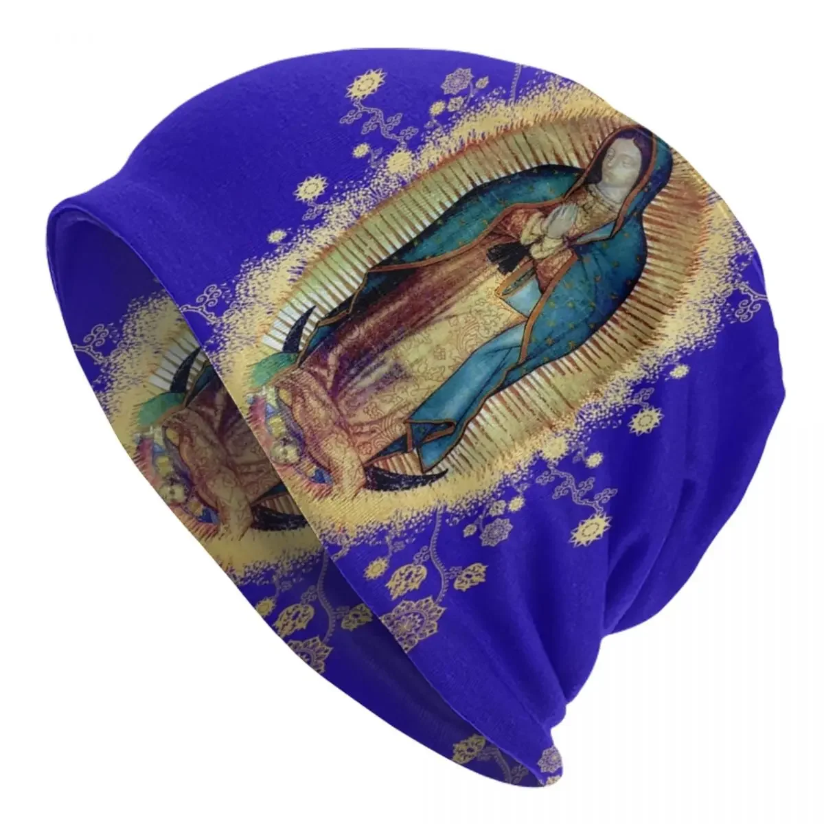 Guadalupe Mexican Virgin Mary Mexico Caps Goth Men Women Outdoor Skullies Beanies Hat Warm Thermal Elastic Bonnet Knitting Hats