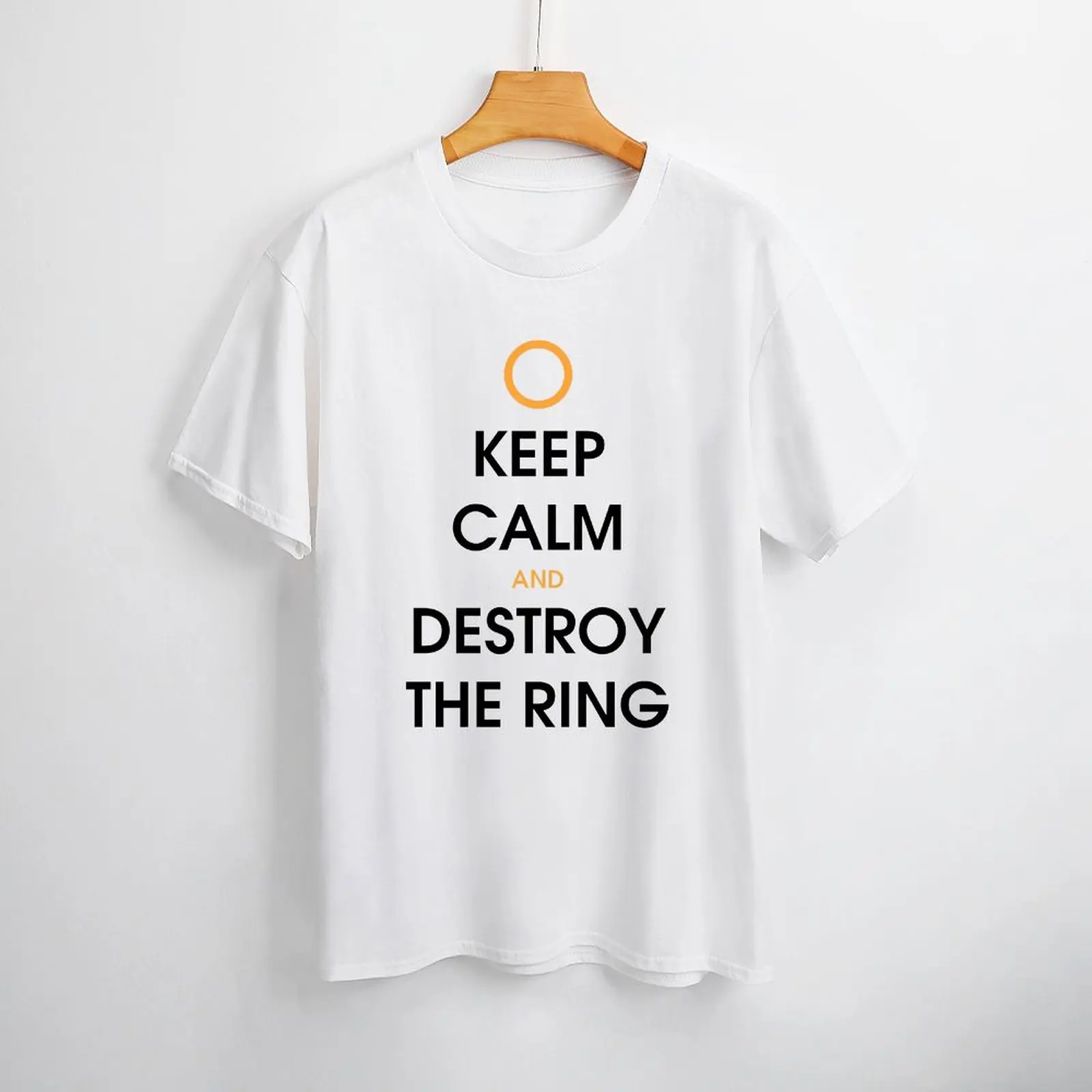 Keep Calm And Destroy The Ring Fitted 100% Cotton Movement Top Tee Creative  Home  High Grade Eur Size