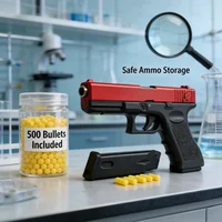 Pistola de juguete de bala suave Manual G17, pistola de aire de alta calidad, revista inferior, juego de deportes al aire libre láser, regalo para niños