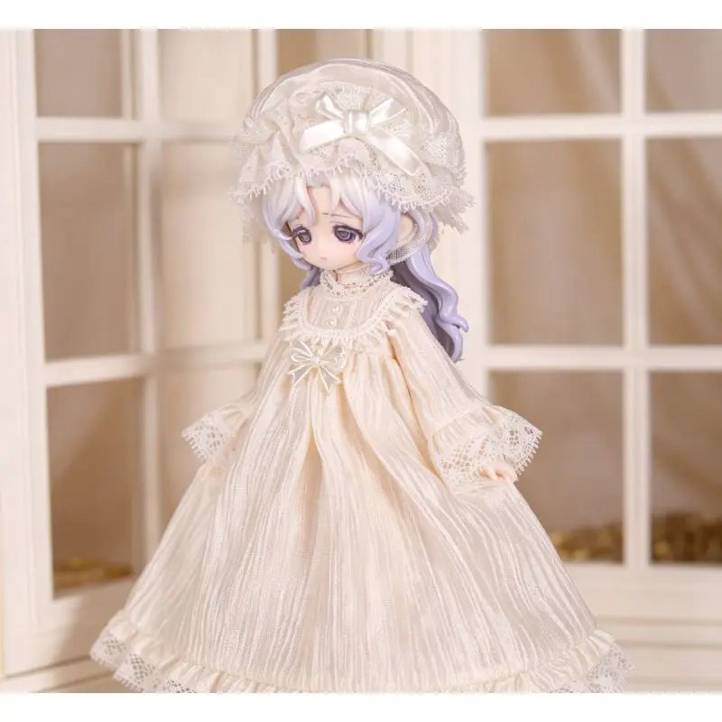Lizi Sleep‑Day Bjd Doll Outfit, 12‑Point & 8‑Point Doll Nightgown, Lace Dress For Figurines