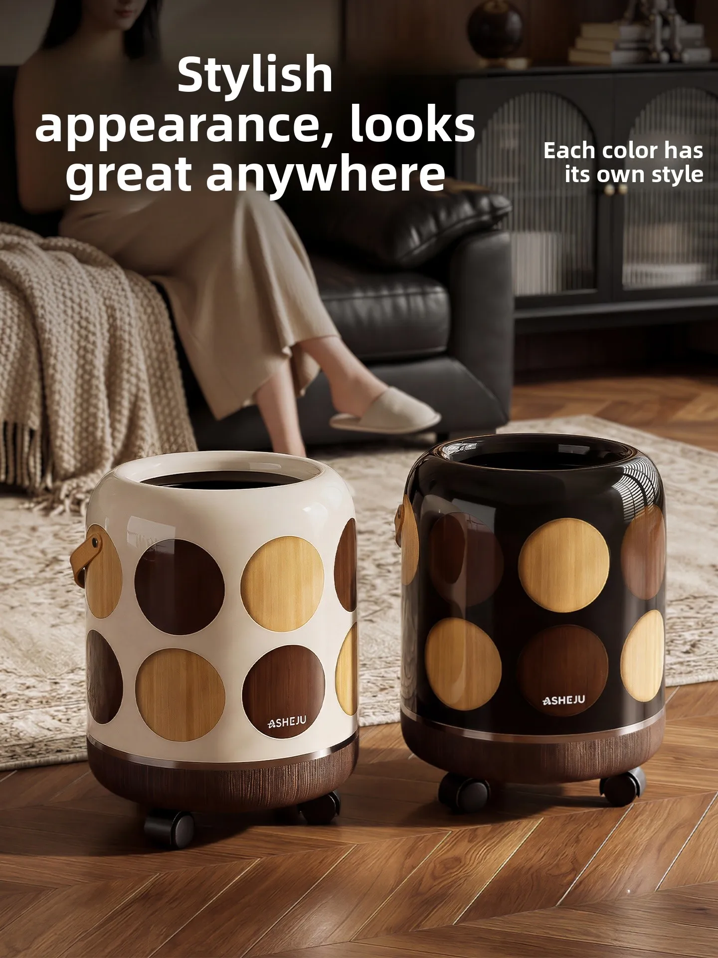 antique-style-double-barrel-trash-can-mobile-home-use-20l-capacity-bedroom-living-room-paper-basket-high-aesthetic-value