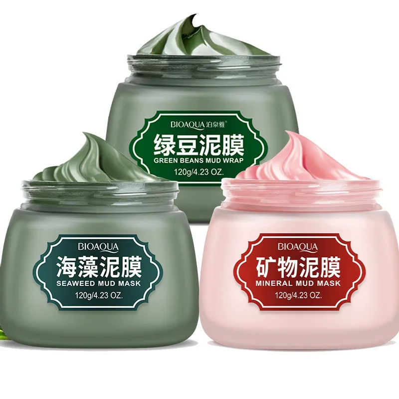 Película de barro, limpieza profunda, ajuste de poros, hidratante y mejora, reparación de puntos negros, marcas de acné, máscara de limpieza, productos de cuidado de 120g