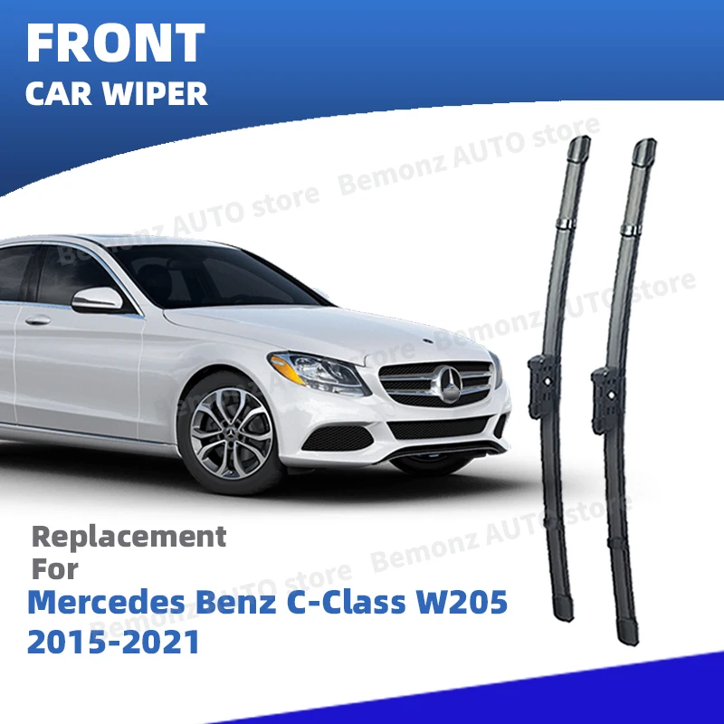 

LHD Front Wiper Blades For Mercedes Benz C-Class W205 S205 2015-2021 2x Window C-Klasse C180 C200 C220 C250 C300 Car Accessories