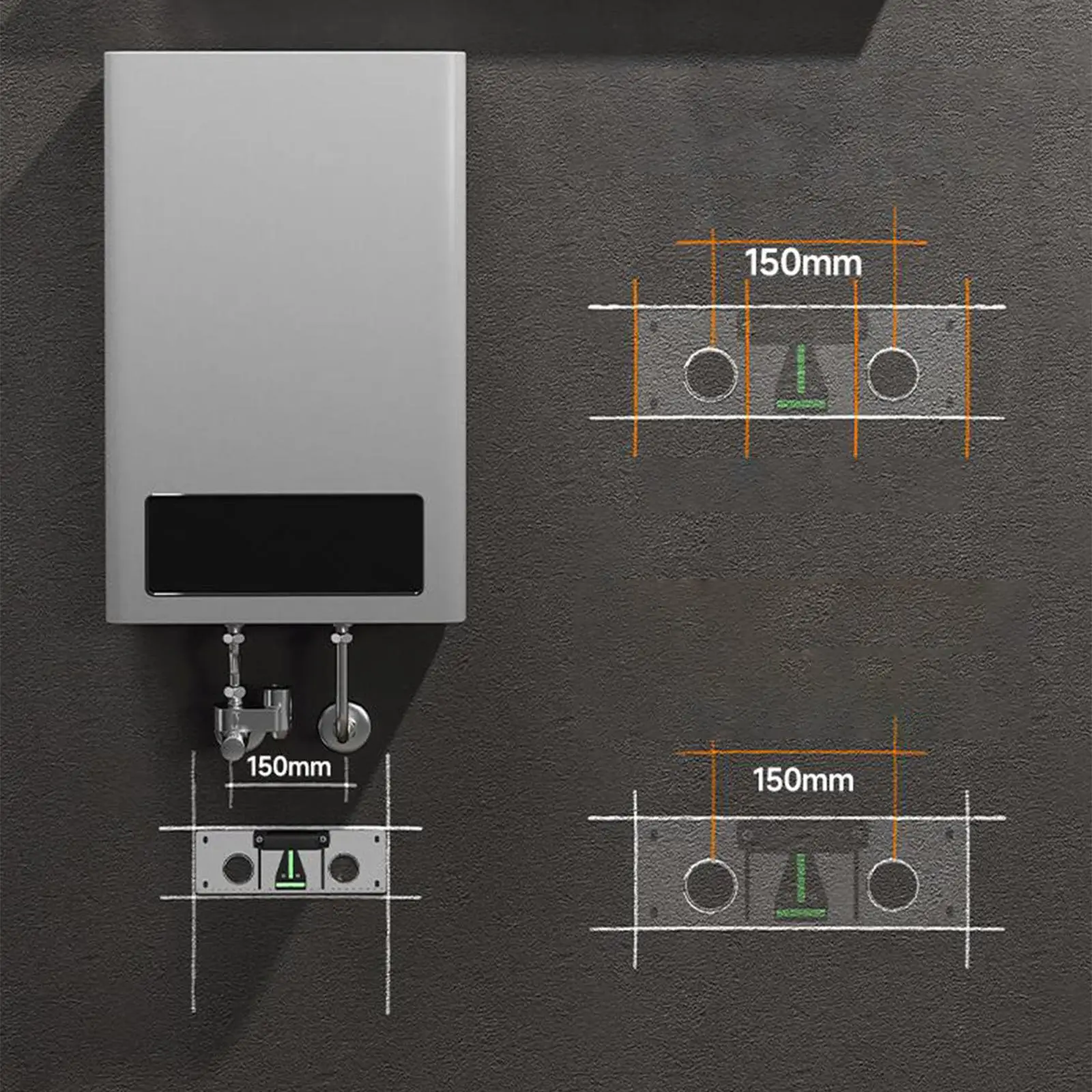 Wall Socket Mounting Stencil Precision Marking Tool for Organizer Box Cables and Electrical Junction Boxes