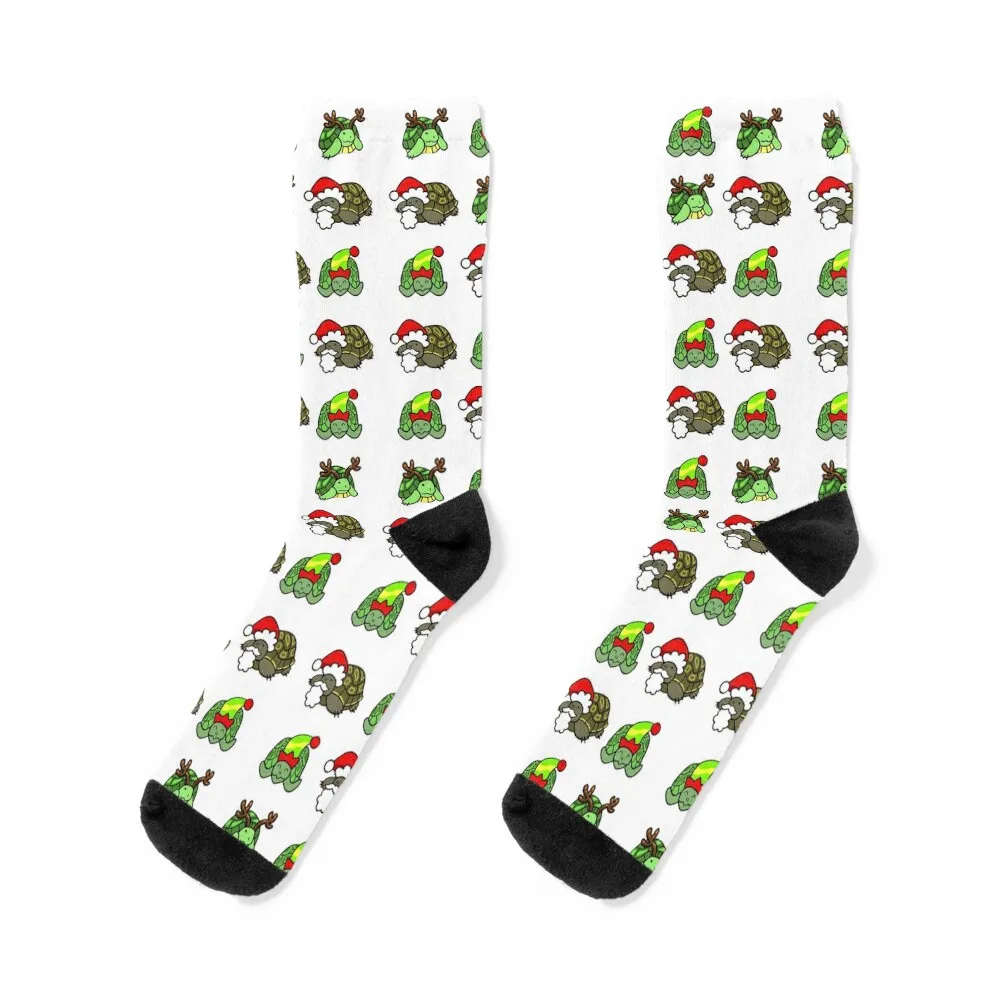 

Shellebrate Christmas with Tortally Cute Tortoise Socks Thermal man winter basketball Men's Socks Women's