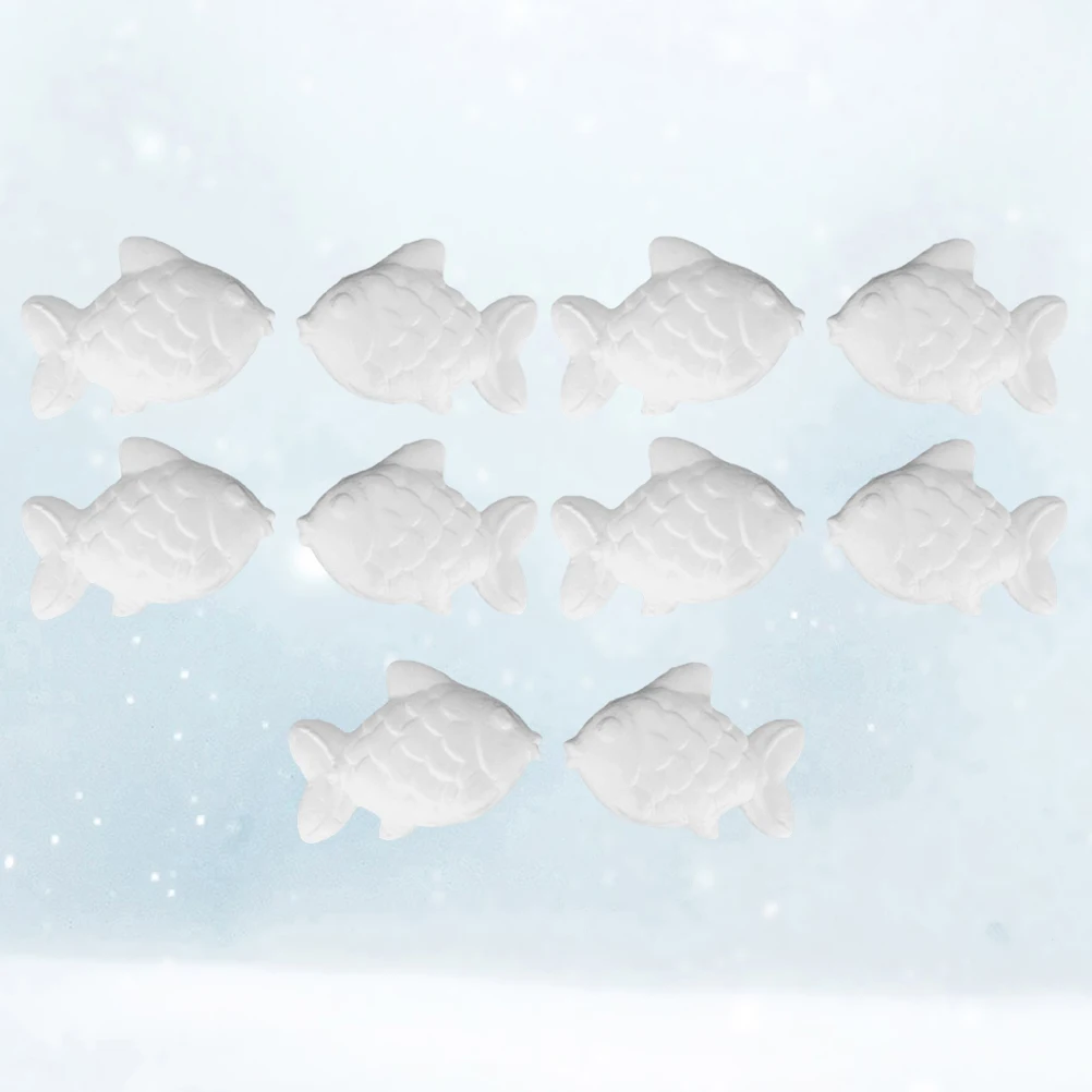 

10pcs Foam Fish Children Craft Kids Christmas Crafts Painted Model Ornament DIY Educational Toy Preschool Kindergarten Home