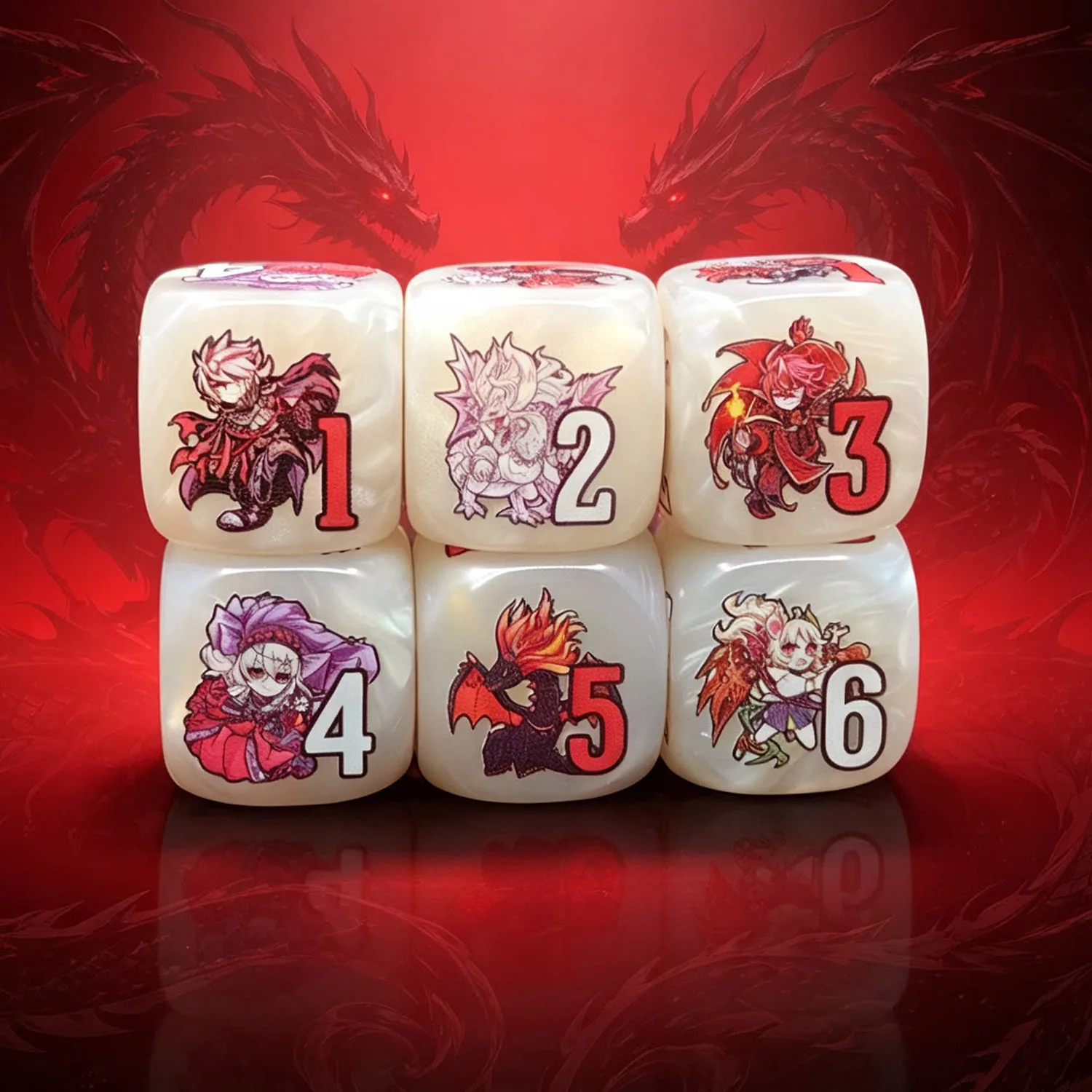 Diy Self Made Yu-Gi-Oh! Fallen of Albaz Dice Damage Counter Ecclesia and The Dark Dragon Dice Damage Counter Gift Toy