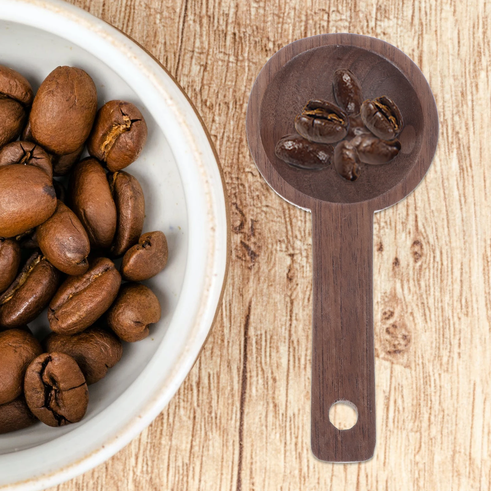 

2Pcs Creative Coffee Bean Scoop Sturdy Ingredient Spoon No Cracks Long Time Use for Stylish Drinking Coffee Bean Scoop