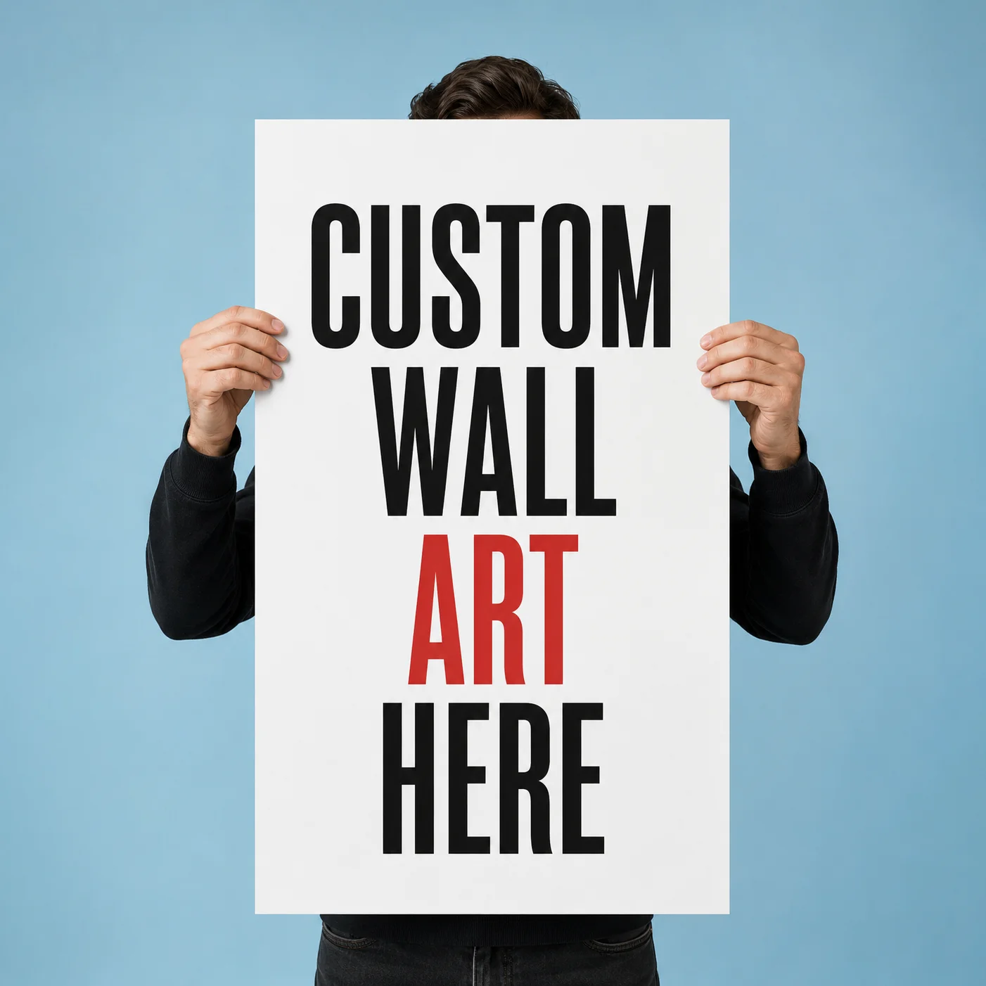 Custom Print Your Own Poster Canvas Printing Wall Art, Personalized Customizable Photo Vertical Typography Print,DIY Custom Gift