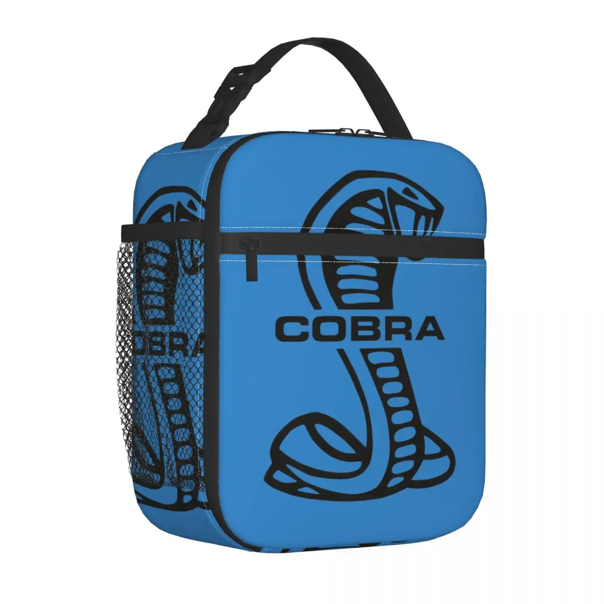 Cobra Snake Animals Insulated Lunch Bag Reusable Portable Lunch Box Keep Warm Cool Tote Bag with Pocket for Work