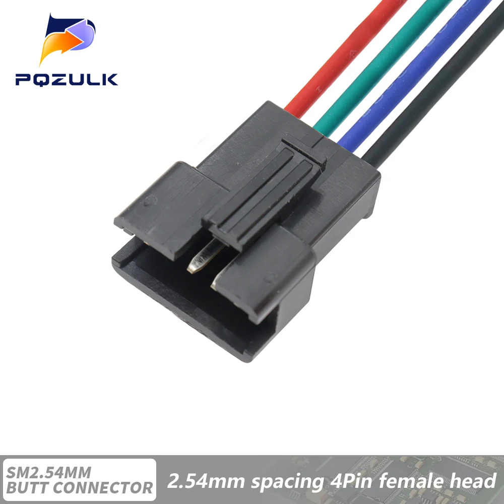 10PCS JST SM 2/3/4/5/6Pins 2,54 MM Stecker Männlichen zu Weiblichen Draht stecker kabel zopf Stecker LED Anschluss linie 20cm Lang