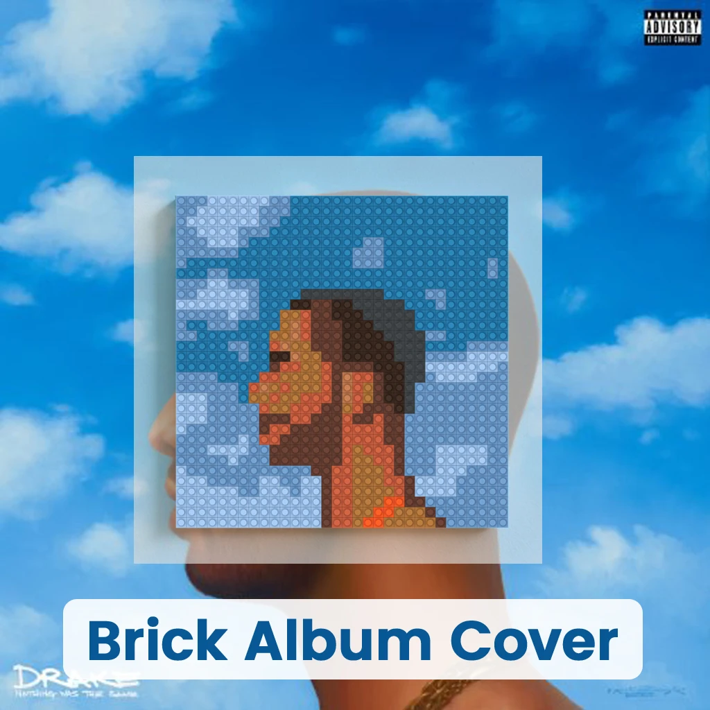 

D-Drake Building Blocks Brick Mosaic Pixel Poster Music Wall Art Home Living Room Bedroom Decoration Hanging Picture Gift