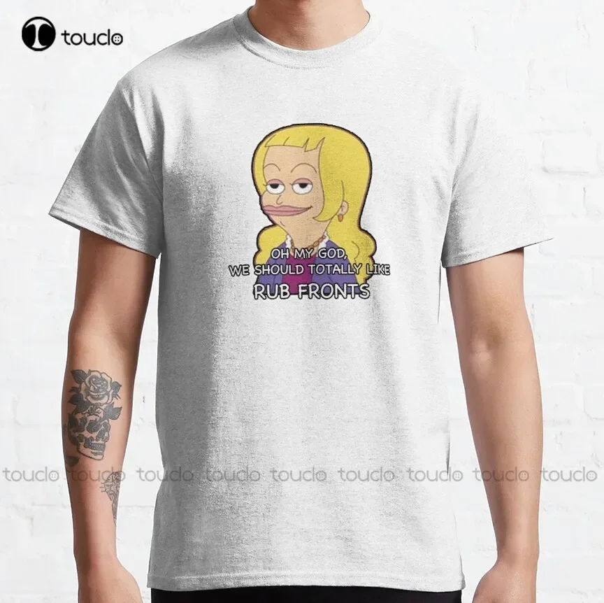 Totally Rub Fronts Big Mouth Classic T-Shirt Mens Dress Shirt Custom Aldult Teen Unisex Digital Printing Tee Shirt Fashion Funny