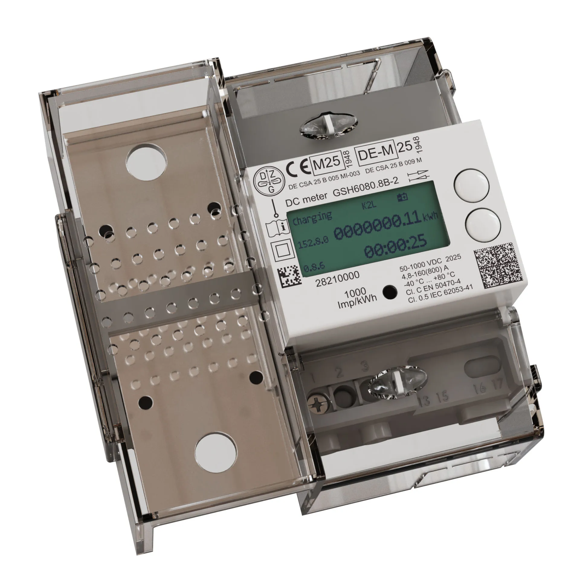 

Single DC electronic meter for electric vehicle charging station Industrial Din rail kWh meter Charger energy meter