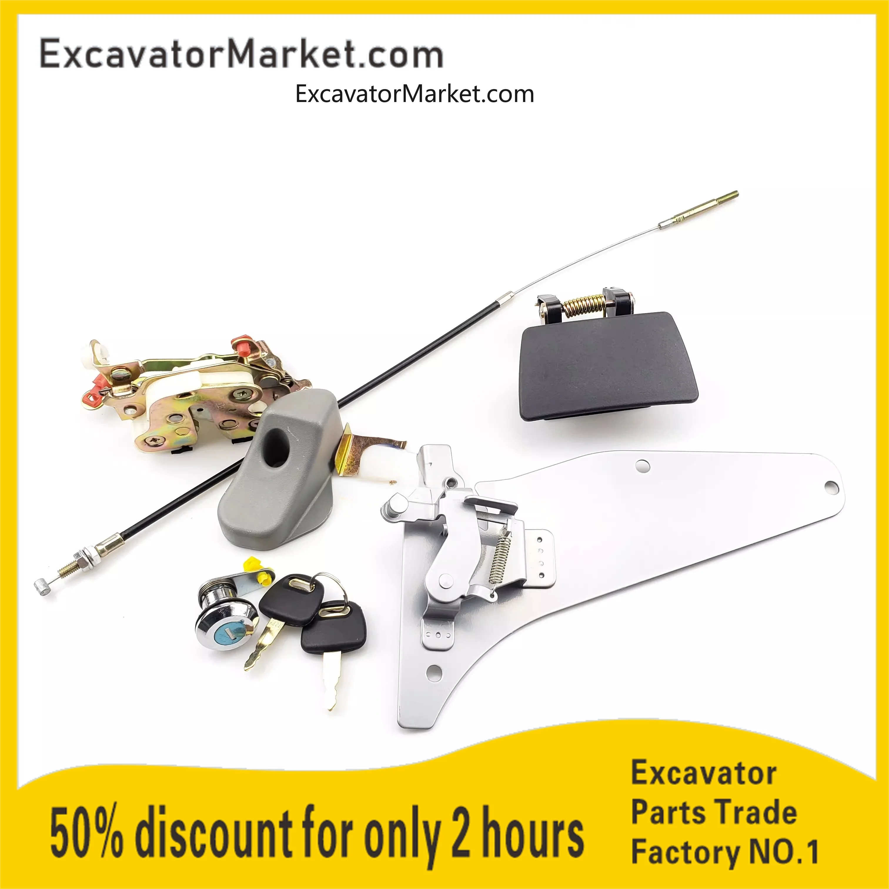 

For Hitachi 120 200 210 330 360-6/3g Cab Door Lock Assembly External Pull Lock Block Excavator Accessories Excavator Accessories