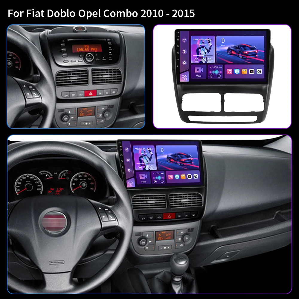 Android 16 Car Radio GPS Navigation For FIAT Doblo Opel Combo Tour 2010 2011 2012-2015 2018 Stereo Video Player Carplay Auto 4G