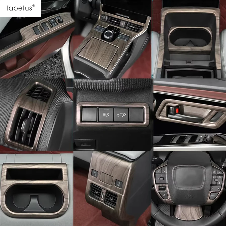 

For Toyota BZ4X EA10 2022 2023 Wood Grain Accessories Window Lift / Gear Shift Panle / Air AC Outlet / Steering Wheel Cover Trim