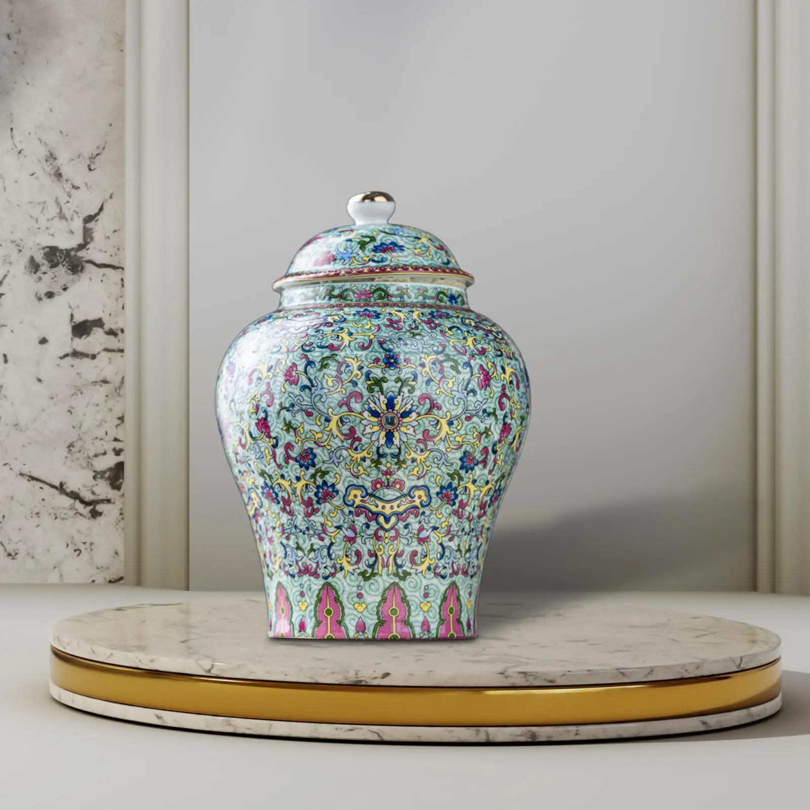 Tea Storage Jar Ceramic Canister with Lid for Kitchen Spice Coffee Nuts Container