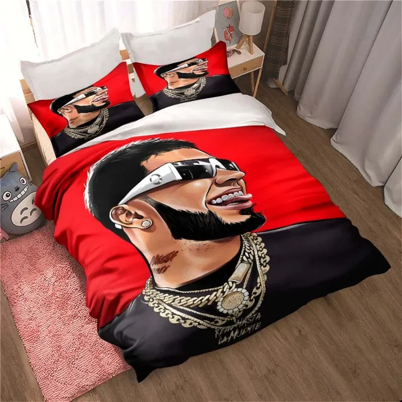 

Rapper Anuel AA printed Bedding Sets exquisite bed supplies set duvet cover bed comforter set bedding set luxury birthday gift