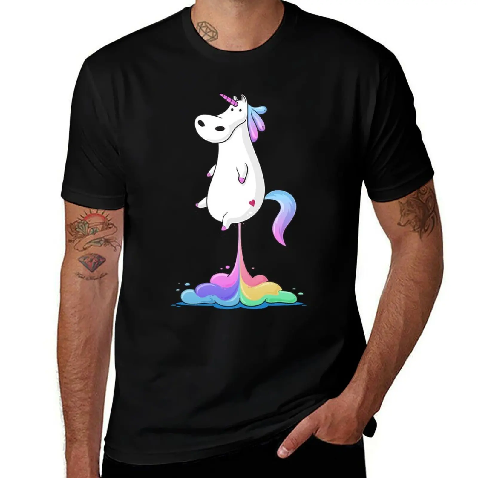 

Unicorn Fart T-Shirt essential t shirt animal prinfor boys Clothing T-shirts for men cotton