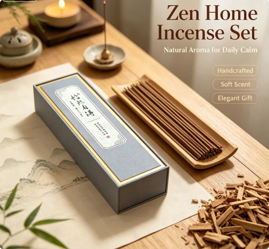 Natural Pure Sandalwood Incense Authentic Aromatherapy Sticks Calm Stress Help Sleep  Scent Perfect Indoor Present