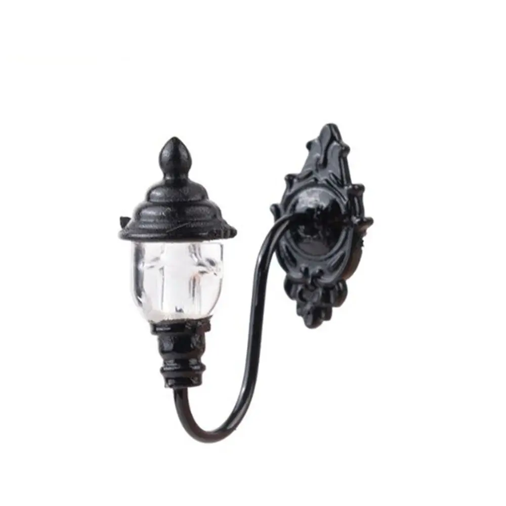 1.7*1.8cm/2.2*2.7cm Dollhouse Wall Lamp ABS Metal Material House Garden Decor Garden Yard Led Light 12V Sand Table Chandelier