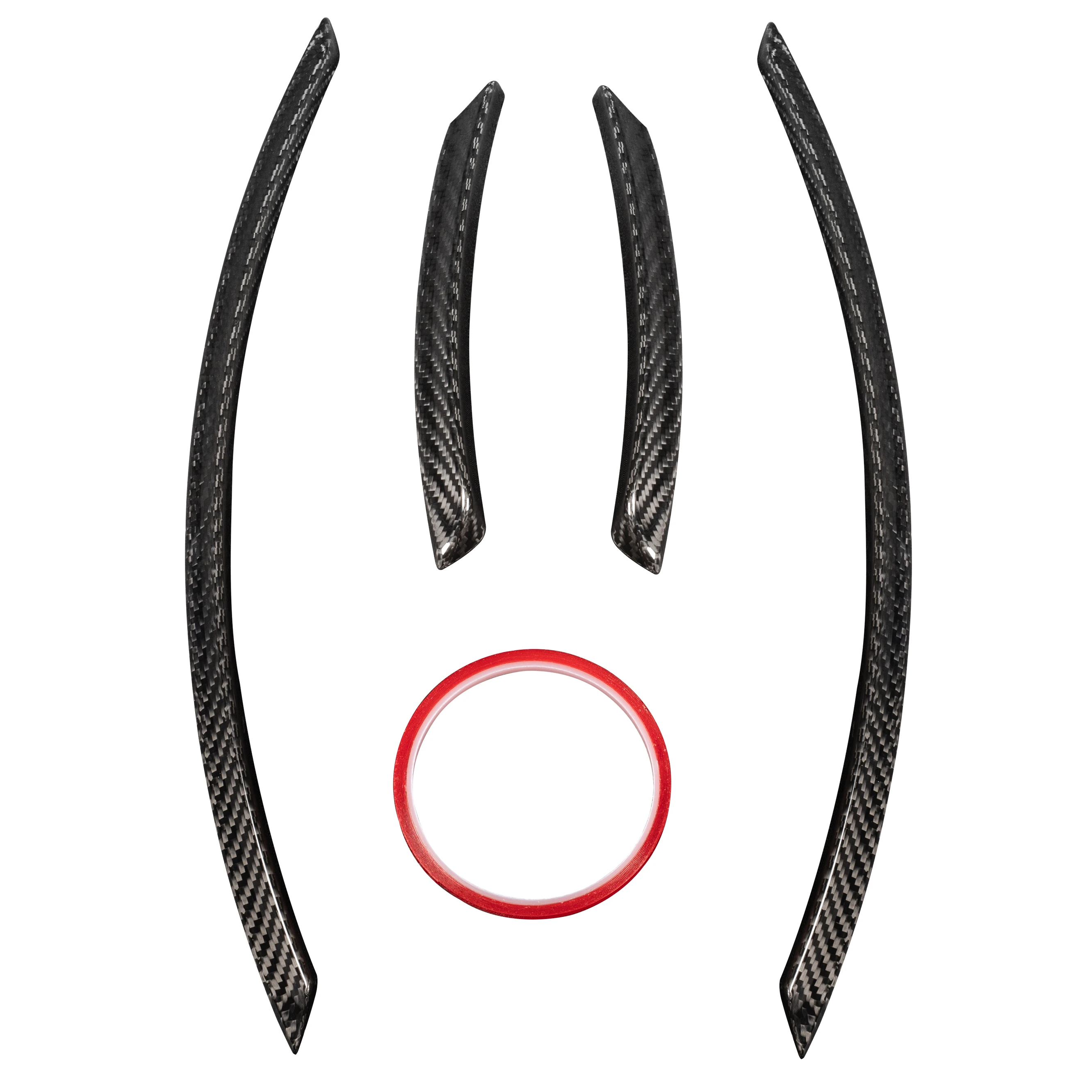 

KM High Quality Carbon Fiber RS Rear Wheel Arches-Diagonal Gloss Accessory for 718 (982/982C) Kburning Premium Bumpers