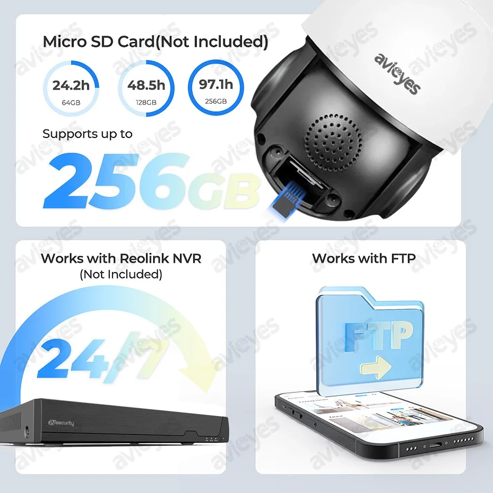 4K 30X Optical Zoom WiFi PTZ Camera Outdoor 8MP Security PoE IP Camera Human/Vehicle Detect Auto Tracks Speed Dome Cameras CamHi