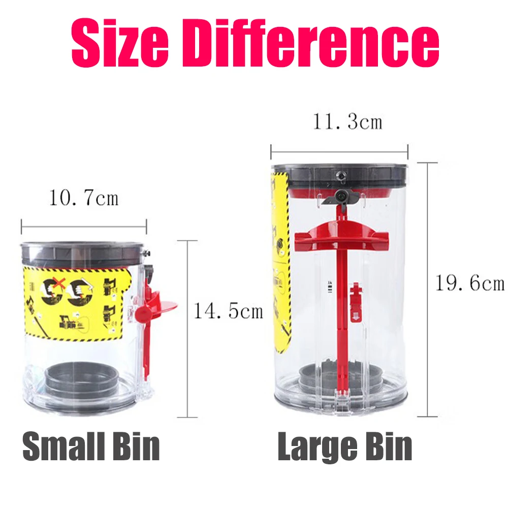 Upgraded Dust bin Replacement for Dyson V10 SV12 Vacuum Cleaner,Small and Large Canister For Vacuum Cleaner of Different regions