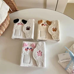 New Kawaii Dog Cat shape Series Furry Kpop Photocards Binder Book Idol Photo Cards Album Plush Collection Book Stationery