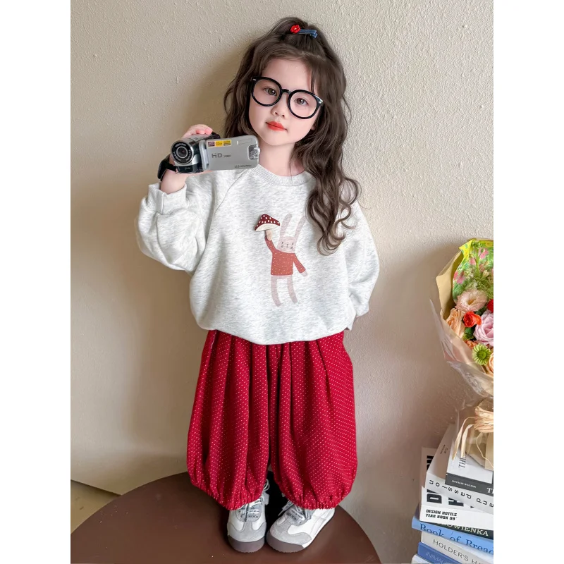 

Girls sweatshirt suit spring and autum new style2025Baby Girl Korean Style Kindergarten Outfit Children's Clothing Autumn Clothe