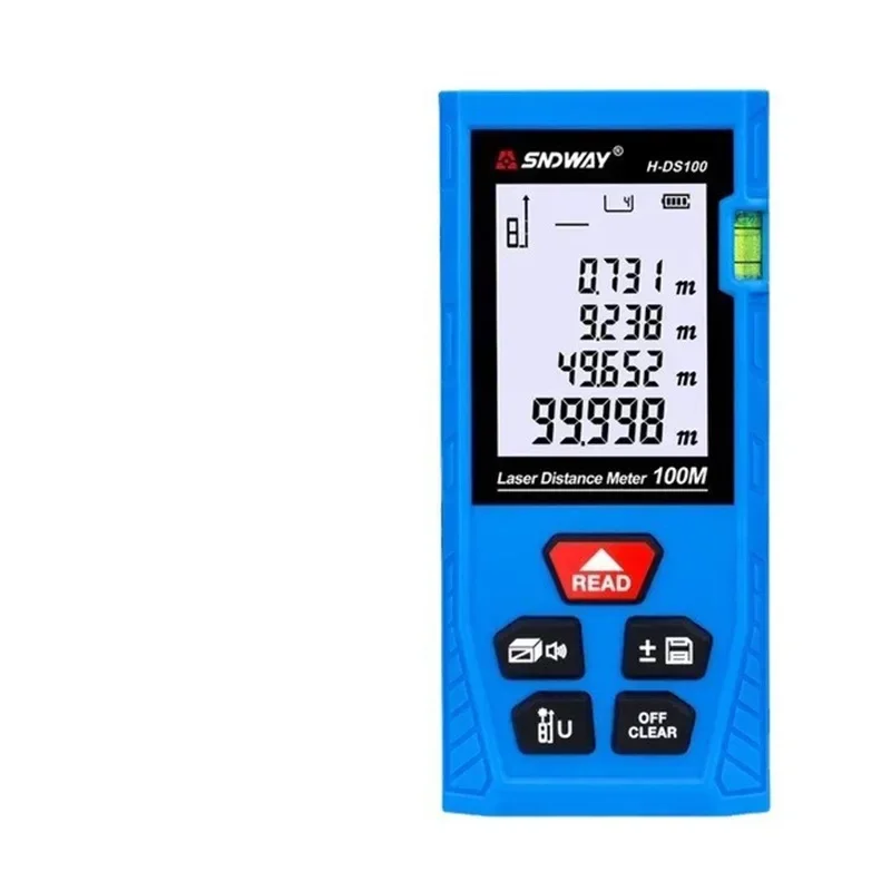 Latest SNDWAY Laser Rangefinder 50M 100M Distance Meter Measuring Laser Tranas Electronic Ruler For Distance Test Tool