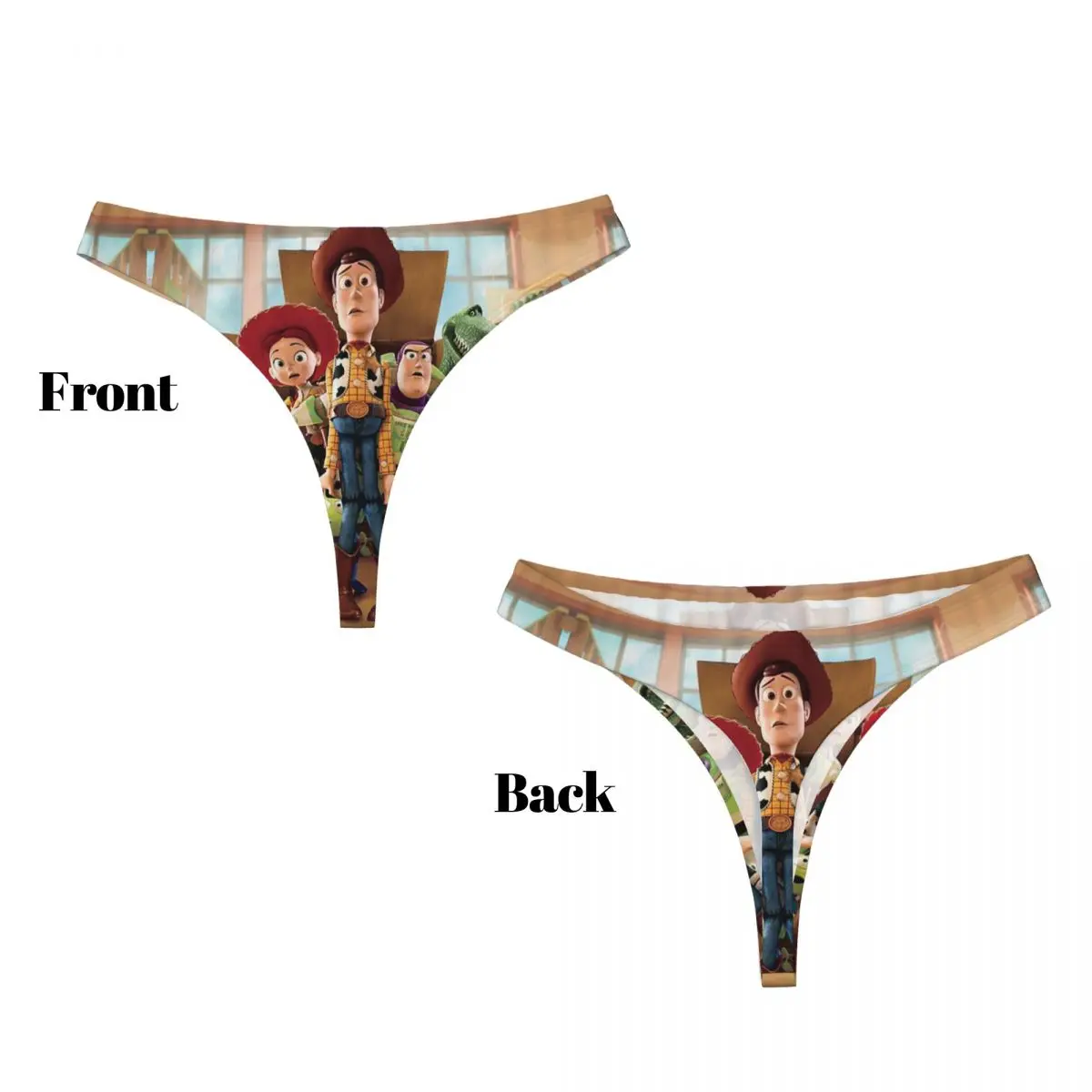 Cartoon Toy Story G-String Stretch Calcinhas para Mulheres, Thong Underwear, Personalizado