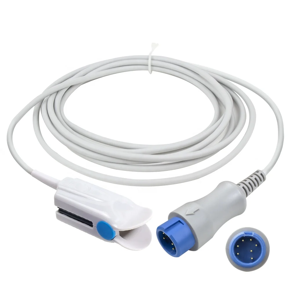 Min drays T5 Spo2 Sensor 3m 7Pin Spo2 Heart Rate  Sensor Adult Sp02 Sensor